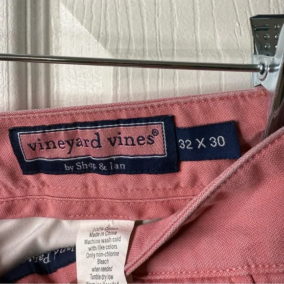 Vineyard Vines Men’s Island Chino Pant Size 32 x 30 Salmon Pink Color GUC - Picture 4 of 5